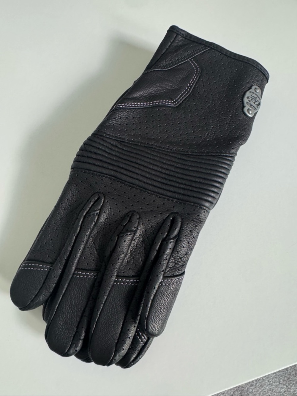 High-Performance Black Leather Women Riding Gloves